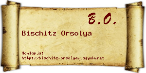Bischitz Orsolya névjegykártya